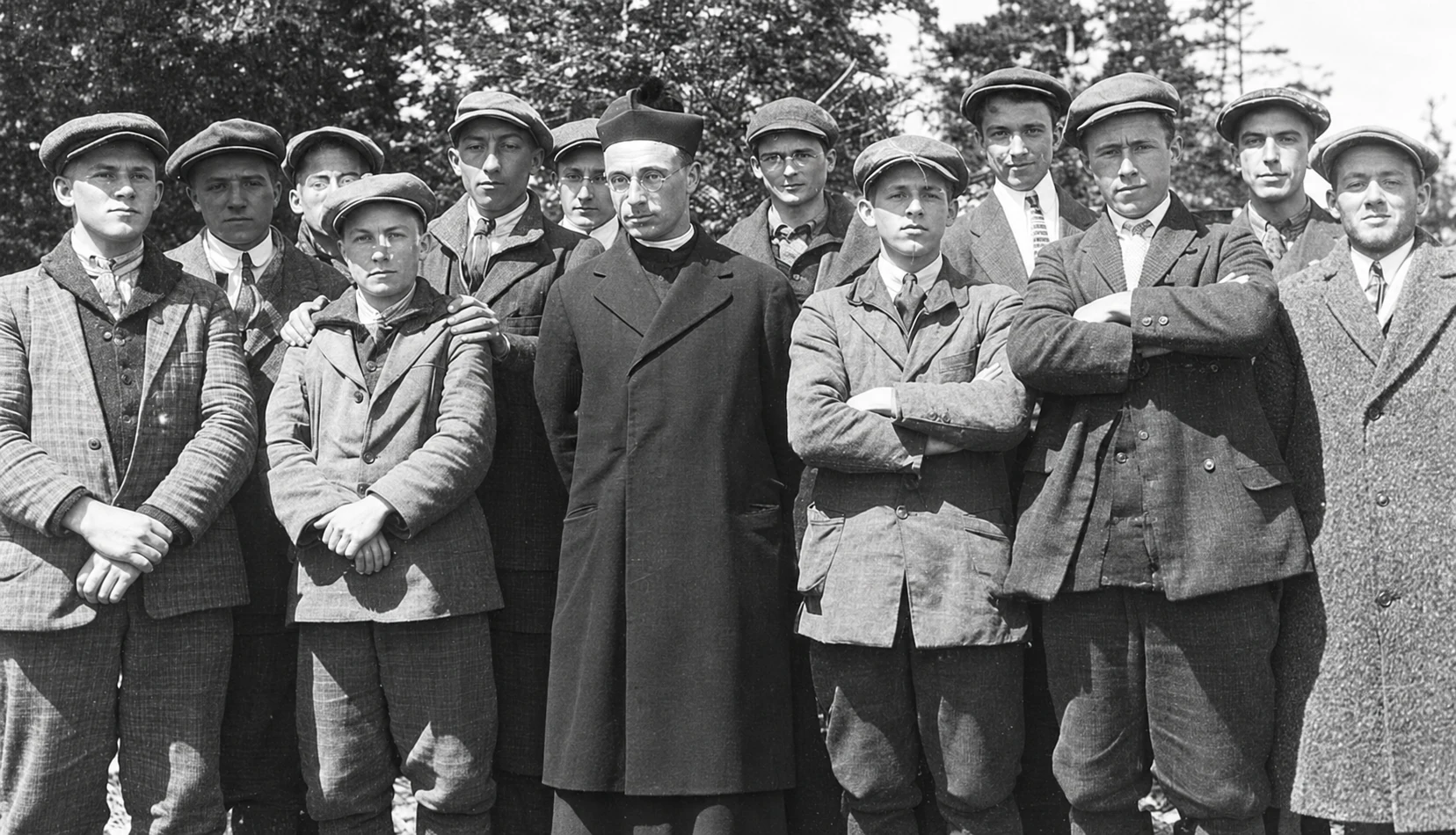 Juvenistas con el Padre Francisco de Nugent