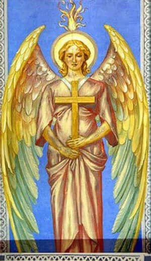Ángel con una cruz