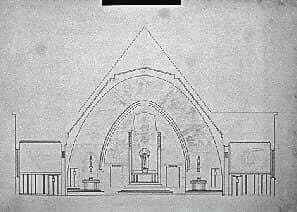 Elevación arquitectónica del altar mayor