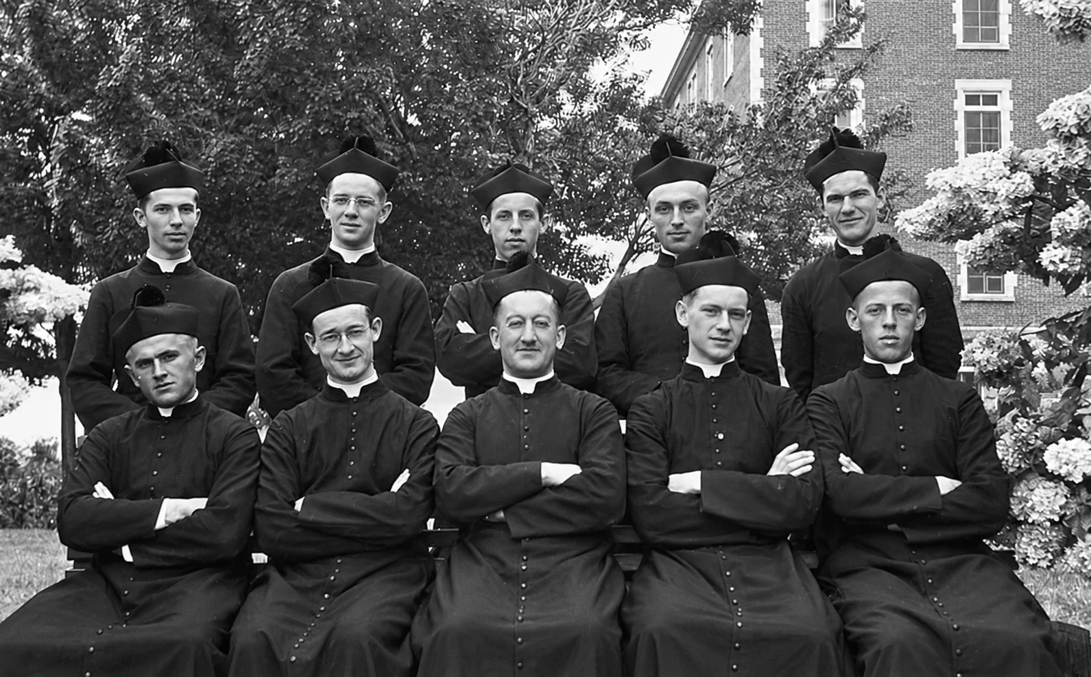 Los novicios en 1944, entre ellos el Padre Clément Legaré